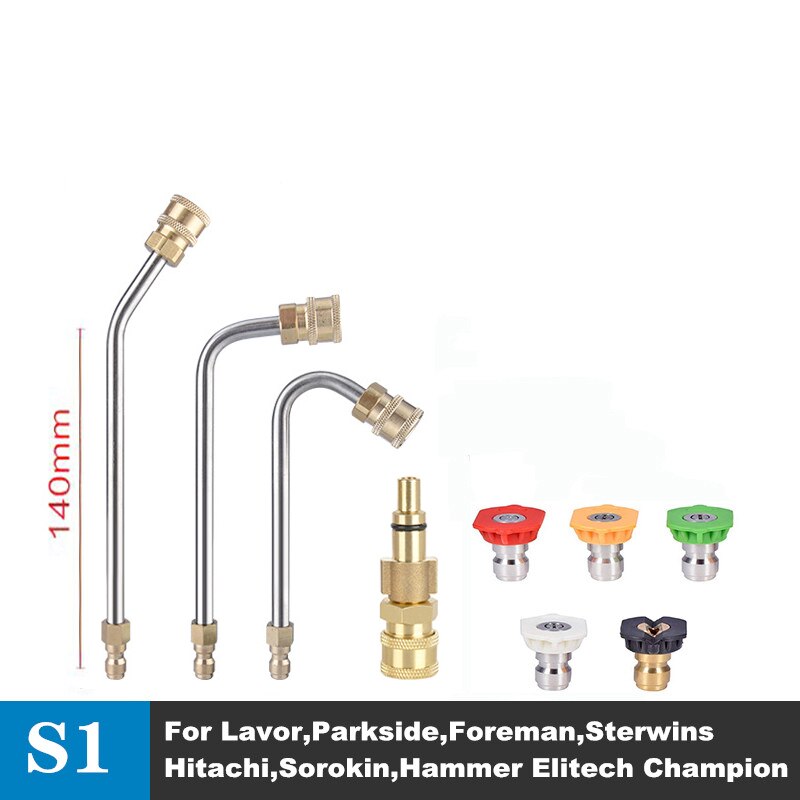 High Pressure Washer Gutter Cleaner Attachment For Lance/Wand 1/4" Quick Connect,for Lavor for Nilfisk for Bosch car accessories: White