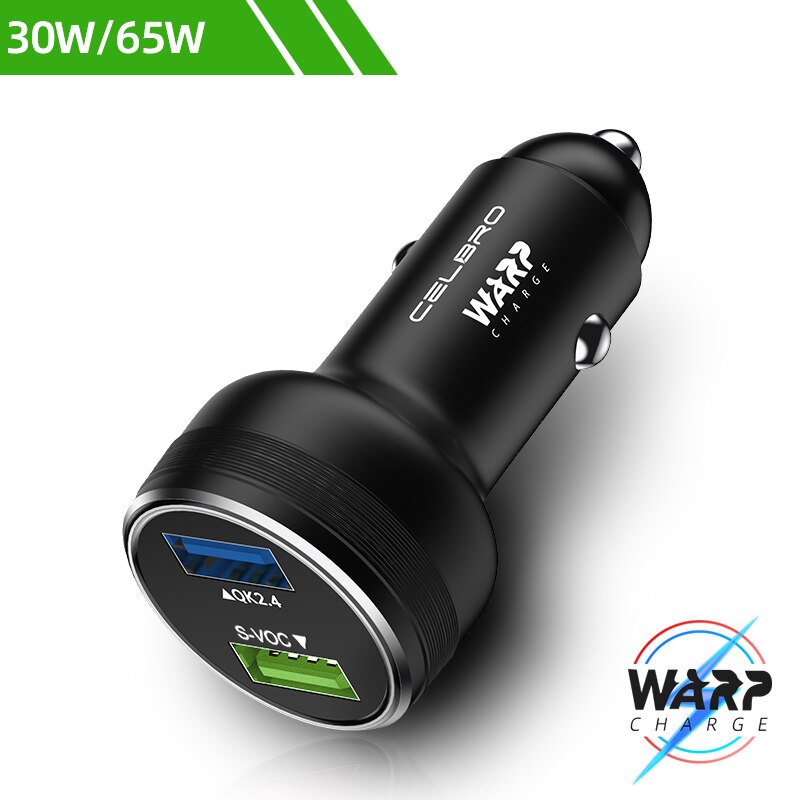 Voor Oneplus Dual Usb Autolader 80 W Supervooc Warp Charge 65 30 W Super Fast Charge 65 W Dash One Plus 10T 10 Pro Nord 2T 9 8: ons