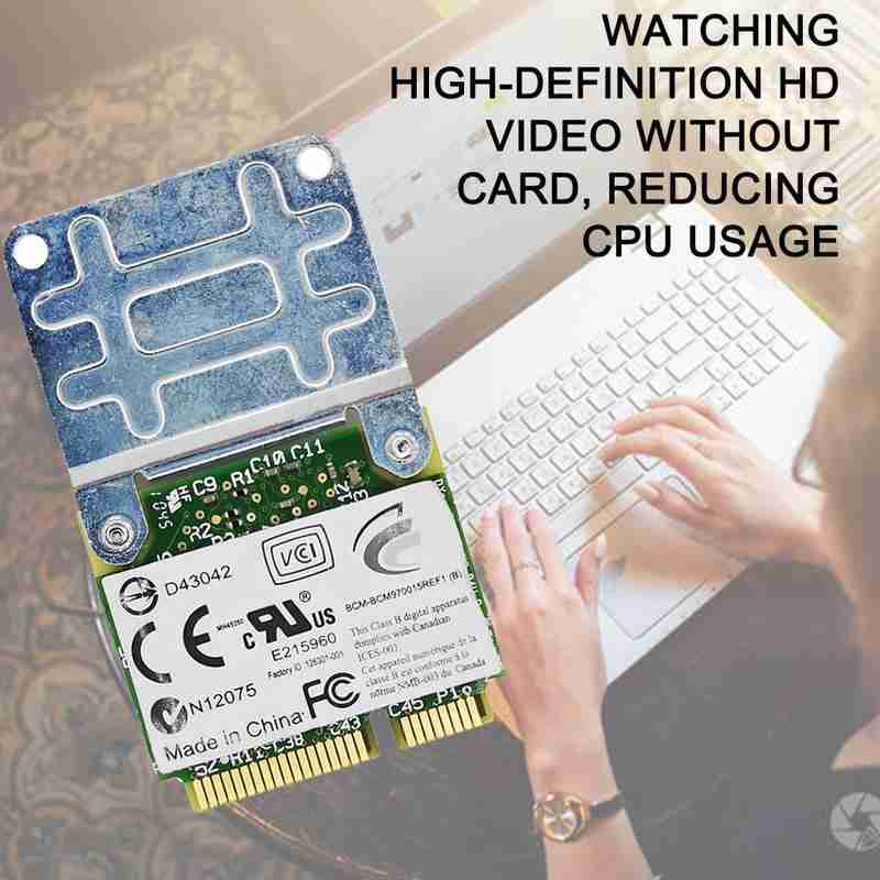Broadcom BCM970015 BCM70015 HD Crystal Hardware Video Decoder Mini PCI-E Adapter 1080p AW-VD920H WIFI Card for 1th TV/Notebook