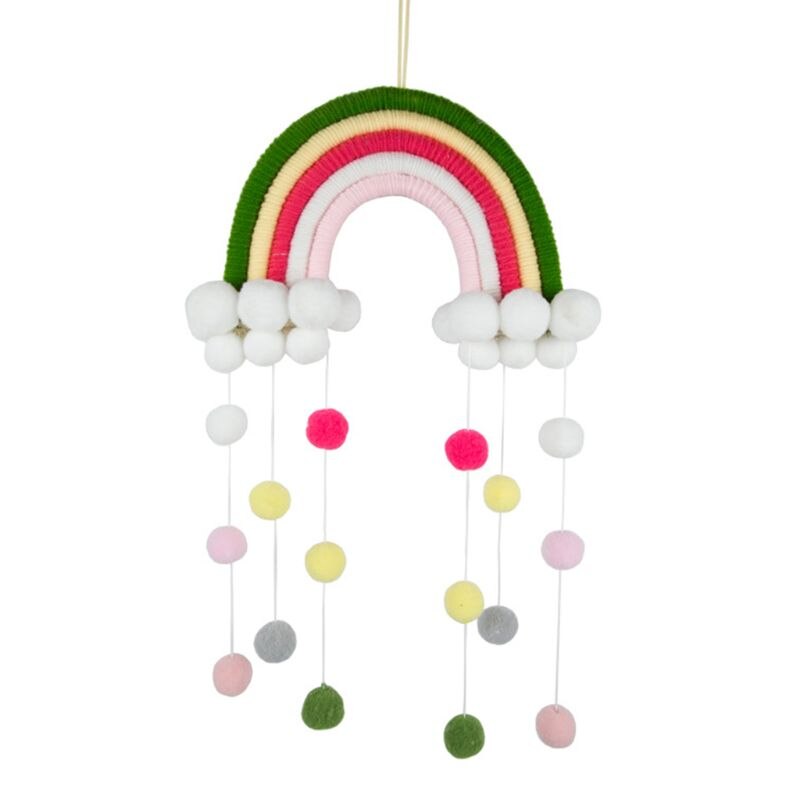 nordisch Regenbogen Wandteppich Handgemachte Weben Handarbeit schöNe Ornament freundlicher Zimmer Zauberstab Hängen Dekor: 2