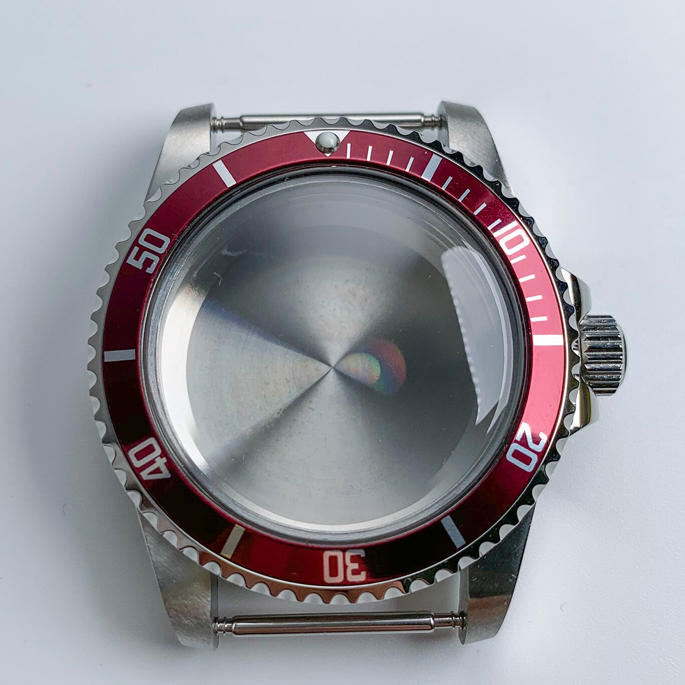 Horloge 1960 Automatische Rvs Horlogekast 40Mm Vintage NH35 Beweging Acryl Halfronde Spiegel Lichtgevende Handen Vervanging: D5