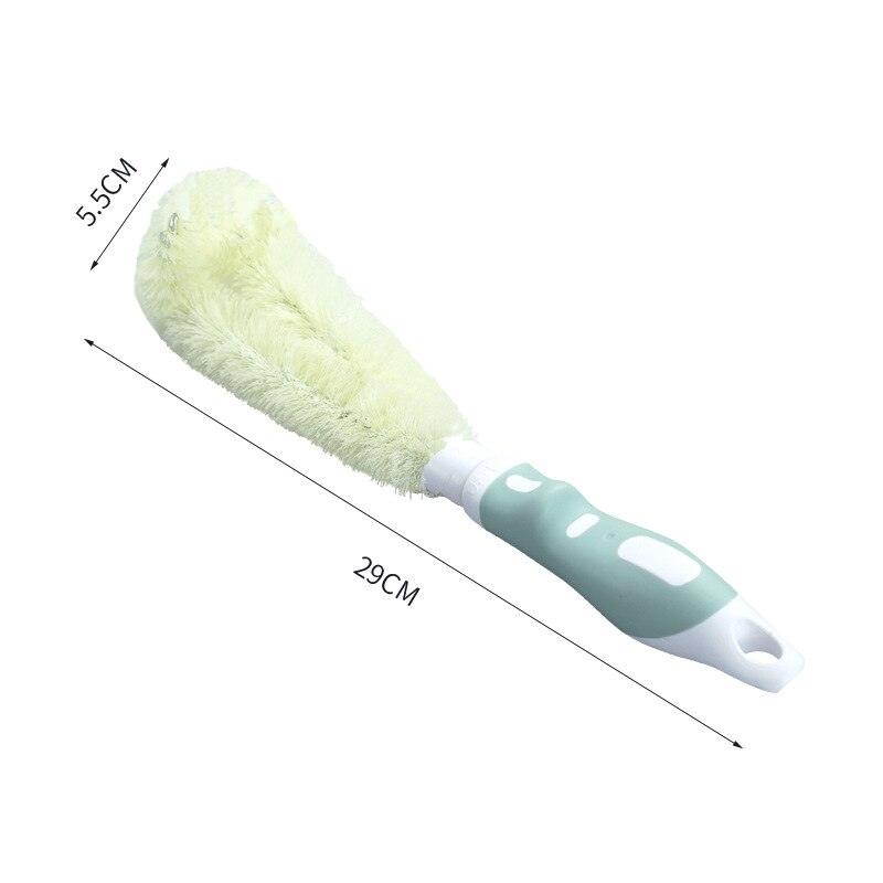 Intrekbare Cup Borstel Thee Borstel Haakse Gebogen Cup Borstel Geen Dode Hoek Glas Cup Waterkoker Hardnekkige Vlekken Borstel: Green handle
