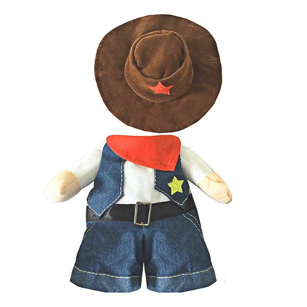 Nacoco cowboy hunddräkt med hatt hundkläder halloween kostymer för katt och liten hund
