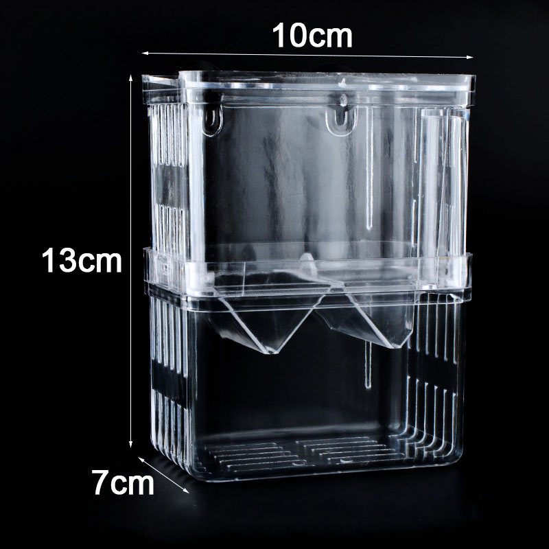 Fish Tank Fok Isolatie Box Uitkomen Incubator Isolatie Acryl Aquarium Tanks Duurzaam Aquarium Broederij Incubator Houder: M 7x10x13cm