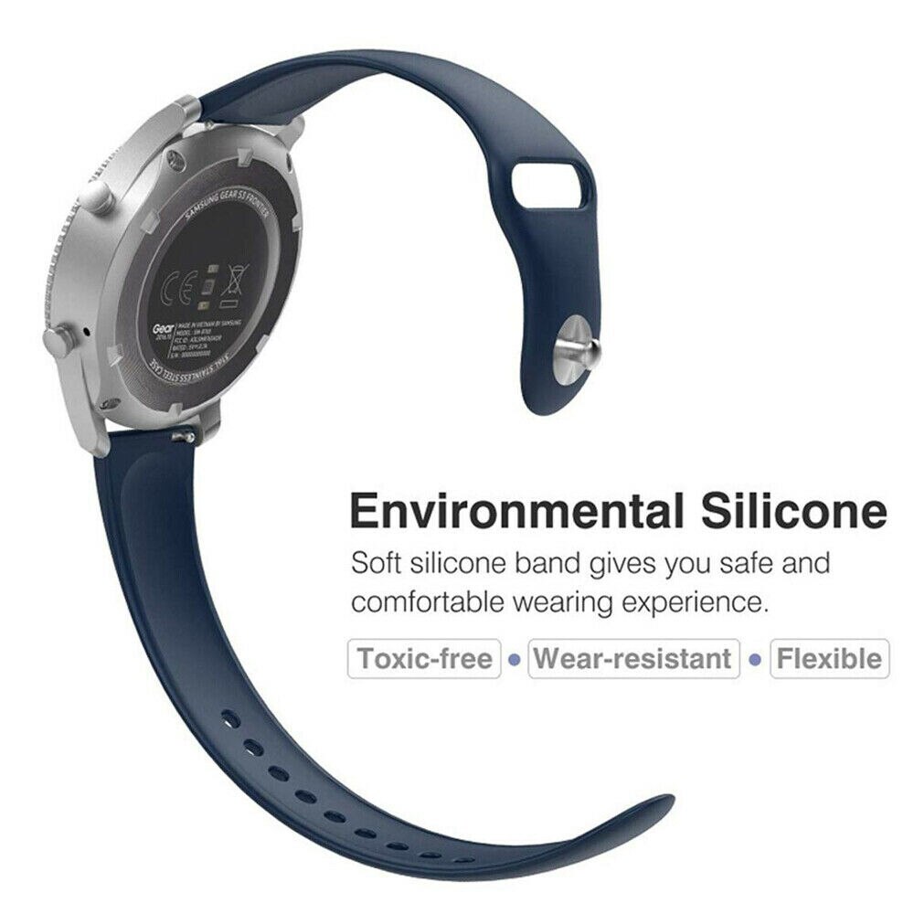 20mm armbånd til samsung galaxy ur 42mm rems silikonebånd til samsung gear  s2 classic 732 med glasbeskyttelsesfilm