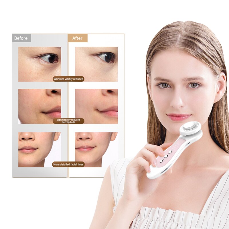 Led ultralyd mini kin rejuvenation rf lifting skønhedsterapi høj intensitet fokuseret dyb rengøring hud anti rynke værktøj