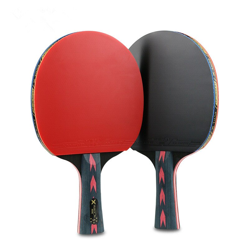Conjunto de raqueta de tenis de mesa de carbono de 5 estrellas mejorado 2 uds, palo de Paddle de Ping Pong ligero y potente con buen Control
