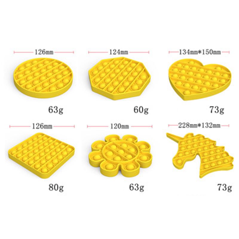 Pop It Fidget Toy Push Pop Pop Bubble Sensory Fidget Toy Sensory Toy Silicone Squeeze for Autism Reliever Stress Anxiety Relief