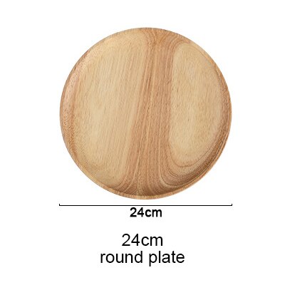Kinesisk stil bøg træplade retter frugtbakke valnødplader køkkenredskaber mørk valnød solid træskål bordsæt: 24cm