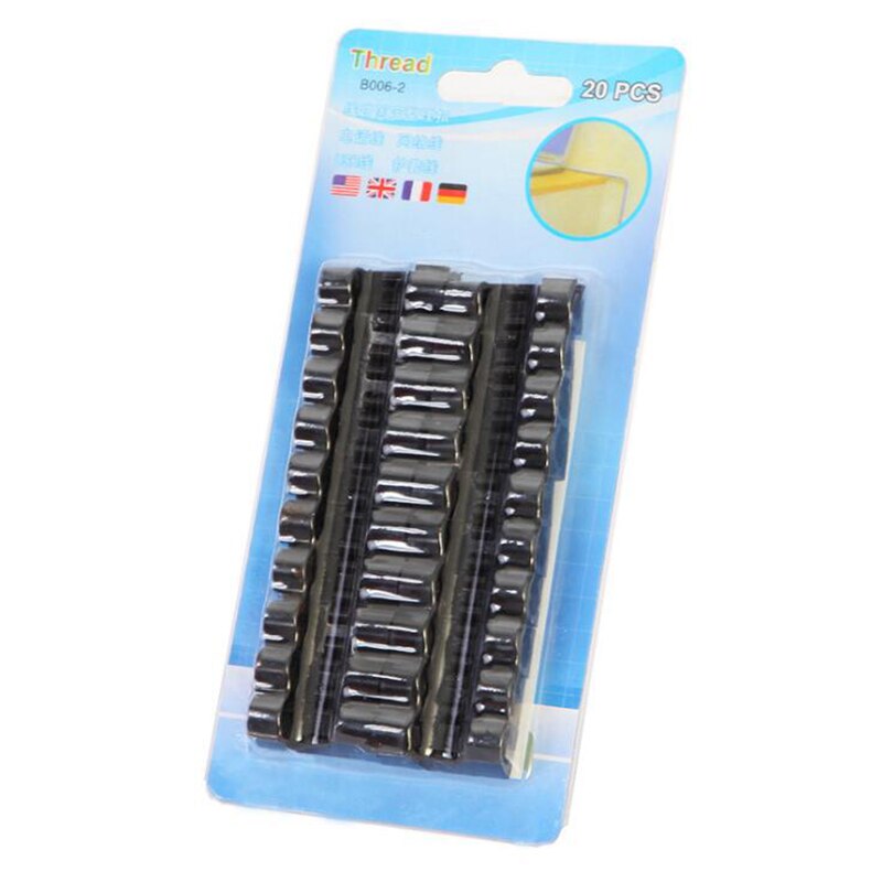 CTREE 20Pcs 3M zelfklevende Draad Houder Clip Lijn Vaststelling Kaart Kantoor Kabel Data Kabel Draad Opslag finisher Vaste Clip C857: C857 Black