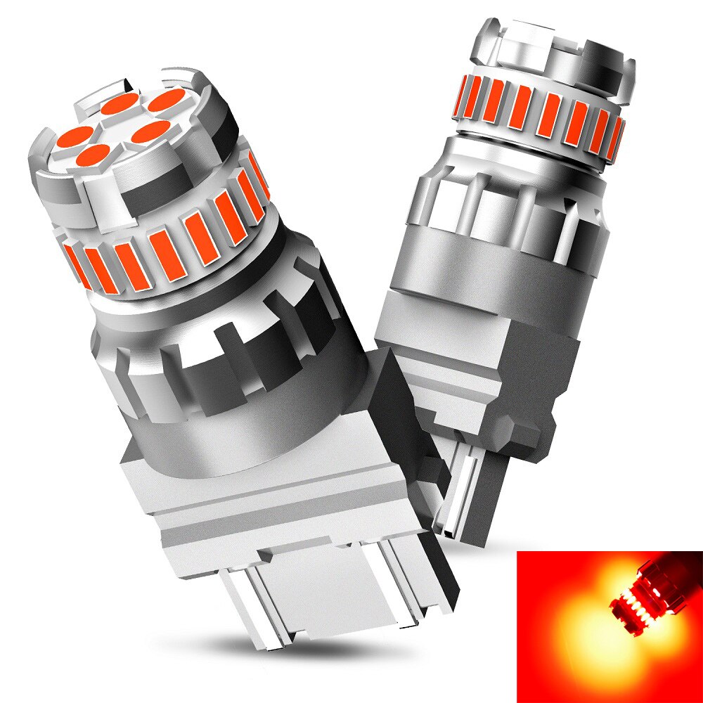 AUXITO 2 pièces 3157 3156 3057 P27/7W ampoule LED T25 LED voiture DRL feu de signalisation de stationnement ambre jaune blanc rouge feu stop inverse: Bleu