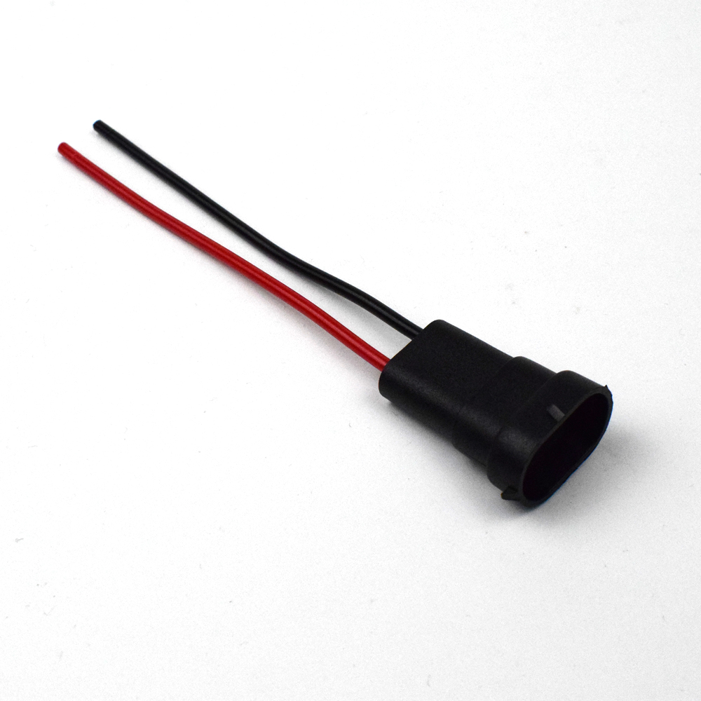 Dyoung 2pcs H11 H9 H8 H16(JP) plug metal base bulb socket lamp holder auto parts male to bus connector copper core wire