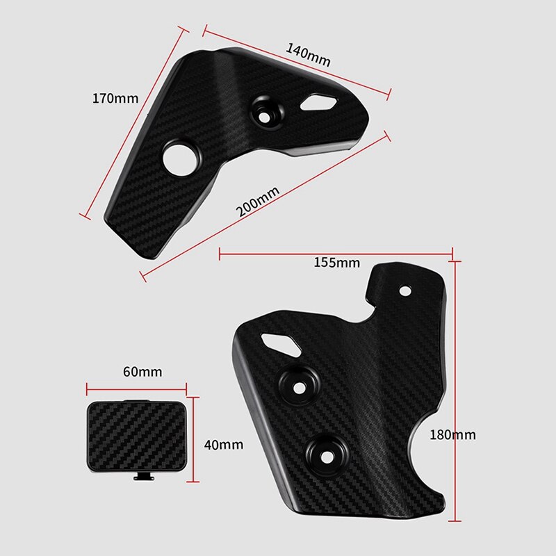 Motorcycle Frame Protection Plate Frame Guard Frame Protection Decorative Cover for Kawasaki KLX250