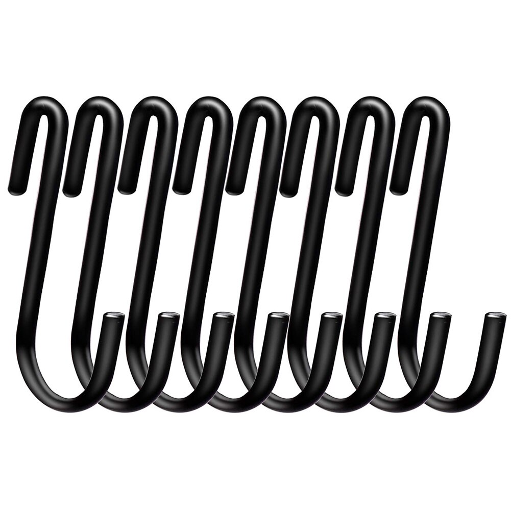 4/8Pcs Crochets en forme de S En Acier Inoxydable Crochets Suspendus Cuisine Salle De Bain Suspendu Cintre Porte-Organisateur De Stockage De Vêtements de Ménage