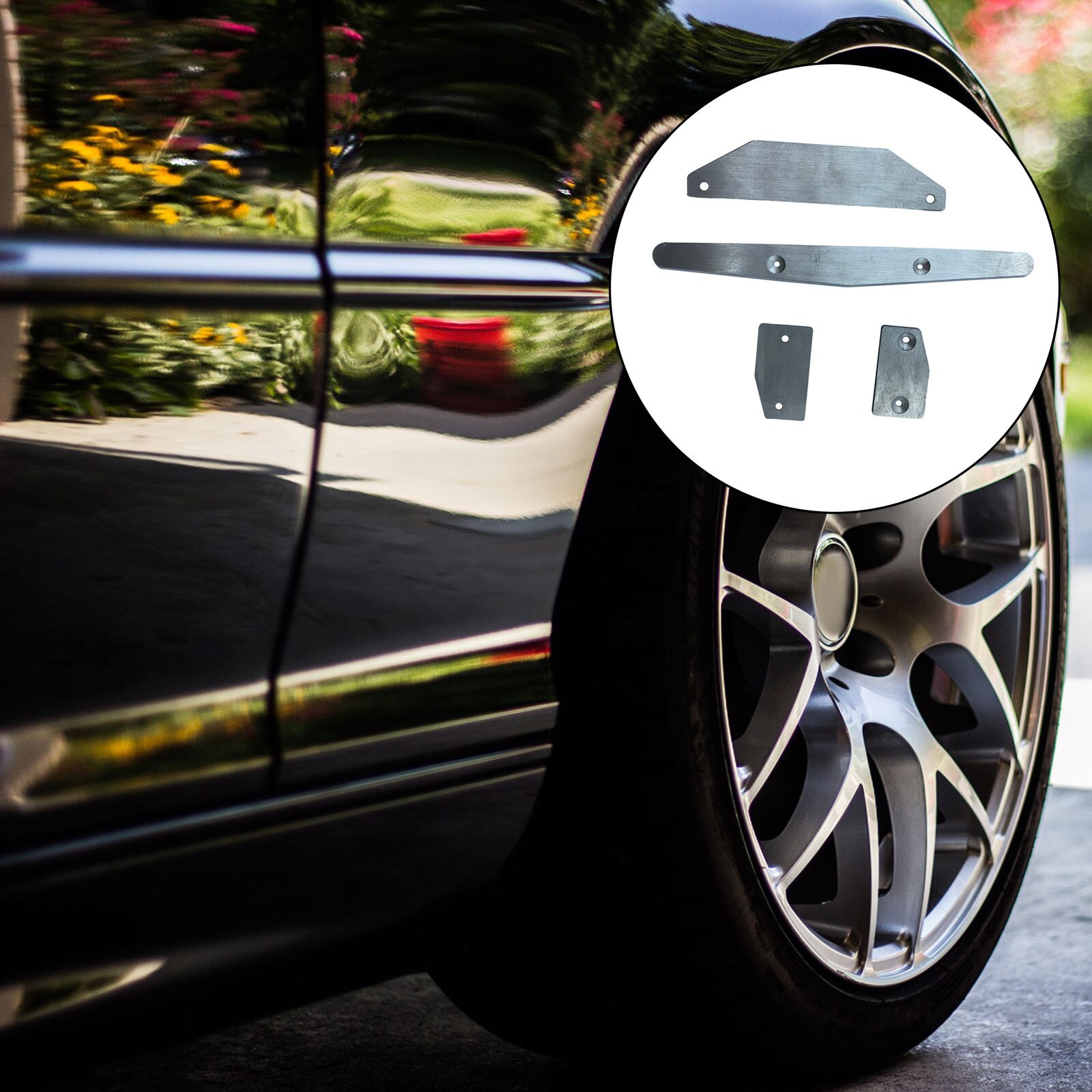 Vehicle 4-Pack Silver Chais Protectors Protection Plates ,Moulding Replacement Acceories for Arrma Limitle Skid Plates