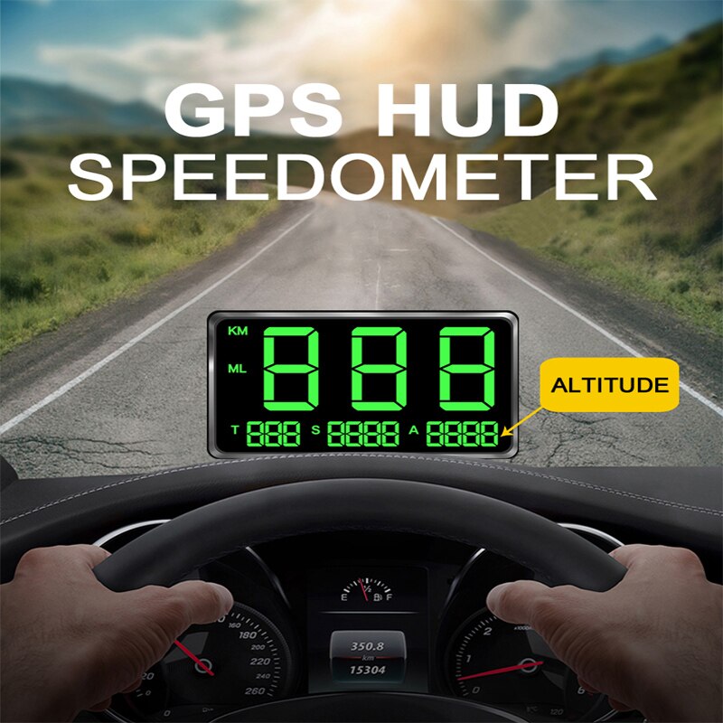 Digitale GPS-snelheidsmeter voor auto's, head-up display-snelheidsmeter