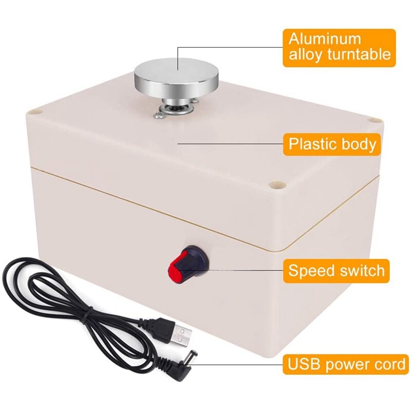 Pottery Wheel, USB Pottery Machine with Pottery Shaping Tools, Pottery Wheel Mini Clay Making DIY Craft Pottery Machine Ceramic