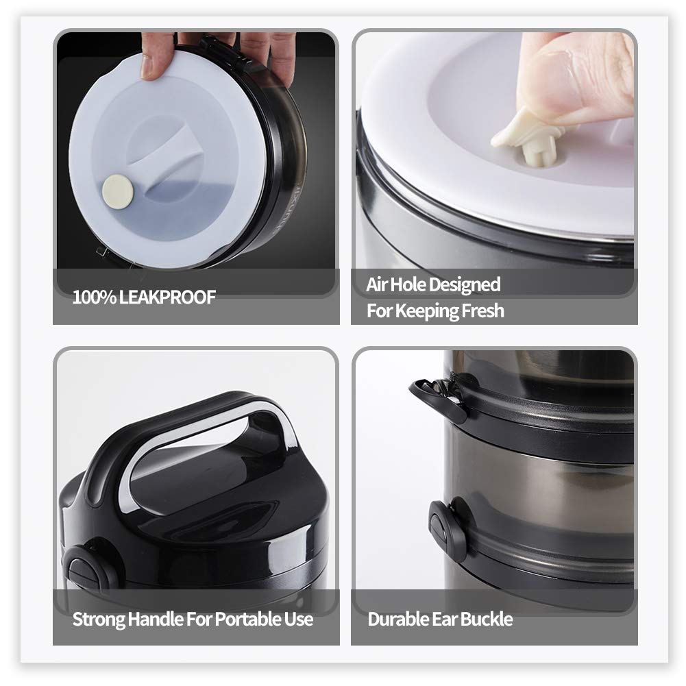 Portable Thermal Lunch Box Microwave Stainless Steel Japanese Thermos Lunch Box Bento Boxes Leakproof Food Container Lunchbox