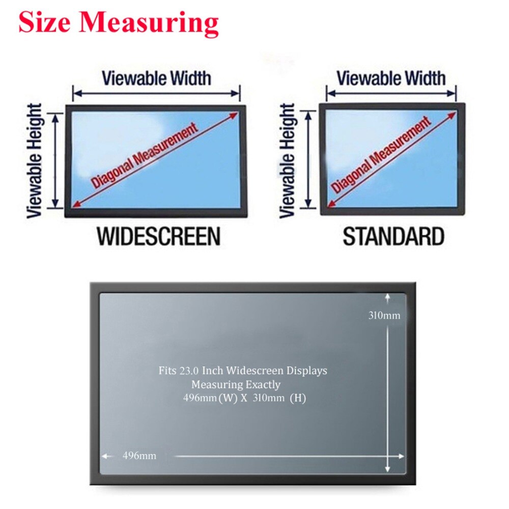 23 &quot;Inch (Diagonaal Gemeten) Anti-Glare Privacy Filter Voor Breedbeeld (16:10) Computer Lcd-monitoren