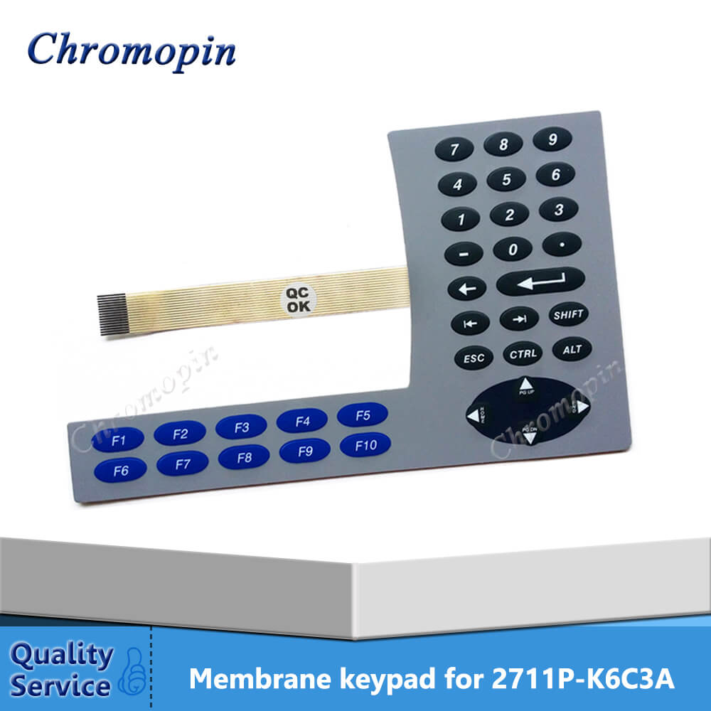 Membrane keyboard switch for AB 2711P-K6C3A 2711P-K6C3D 2711P-K6M3A 2711P-K6M3D PanelView Plus 600 Membrane keypad