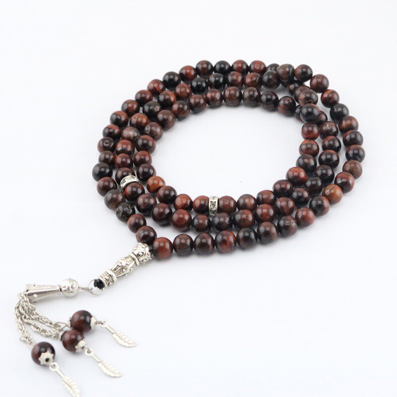 Chapelet de prière islamique pour hommes et femmes, forme ronde, 99 perles, chapelet musulman, Tasbih, Bracelet perlé, Islam, turquie, Allah mohamed