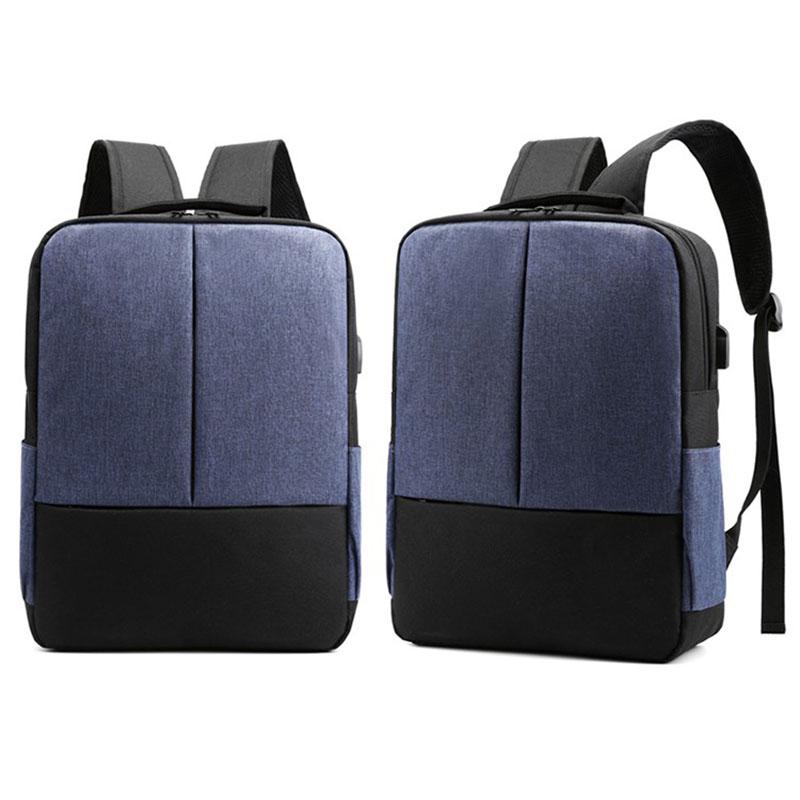 Mode Bedrijf Mannelijke Rugzak Reizen Nylon Casual Student Schooltas Mode Computer Schoudertas 15.6 Inch Laptop Rugzak: Blue