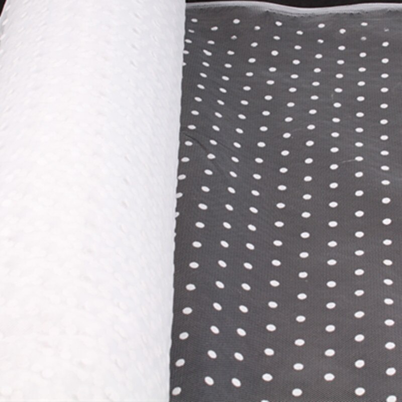 150 CM de ancho punto tela de malla de tul albaricoque suave malla novia velo de novia DIY accesorios de pelo Net tela transparente tela de vestido: Blanco