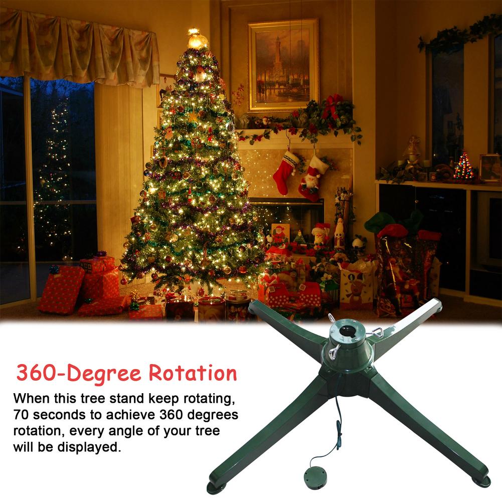 60/80cm Christmas Tree Base Stand Rotating Iron Bracket Bottom Holder Christmas Tree Accessory