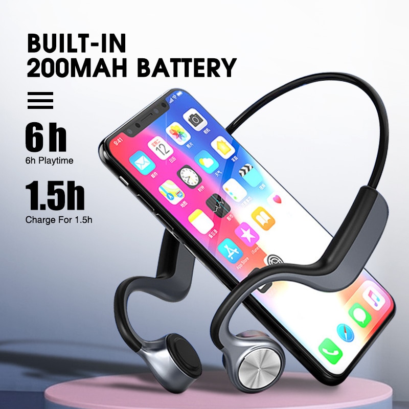 100% Originele Beengeleiding Hoofdtelefoon Sport Draadloze Bluetooth 5.0 Headset Met Microfoon CVC6.0 Ruisonderdrukkende