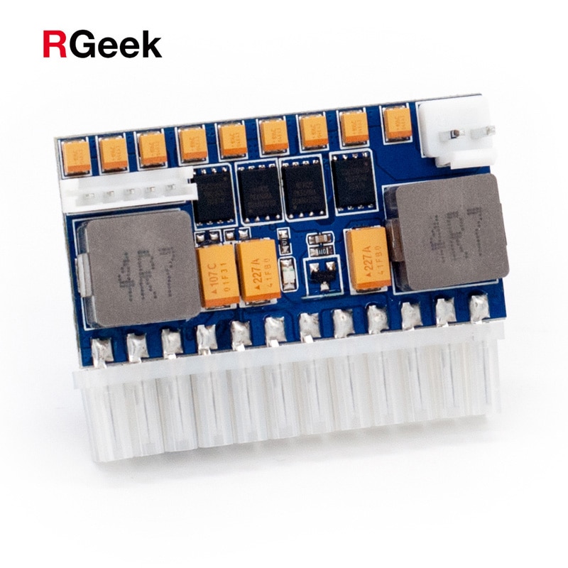 RGeek 24pin DC ATX PSU 12V DC Input 250W Switch di uscita PC DC-DC ATX Pico PSU MINI ITX alimentatore per PC per Computer fai da te