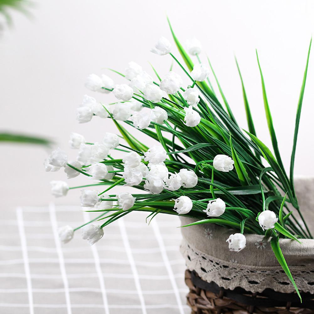 Asypets plast rose simulering blomster kunstige blomster innendørs utendørs dekorasjon planter arrangere blomster: Hvit