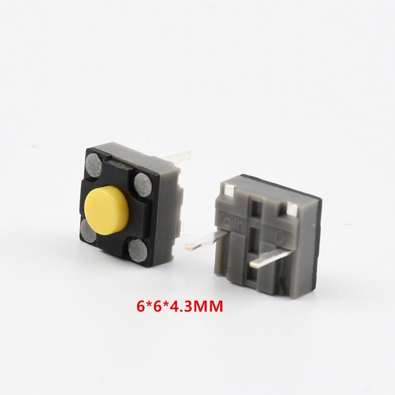 10Pcs Kailh Mute Knop 6*6*4.3/7.3/9.5Mm Vierkante Stille Schakelaar It Zijn Draadloze Muis bedrade Muis Micro-schakelaar Muis Knop Tact Switch: 10Pcs 4.3H