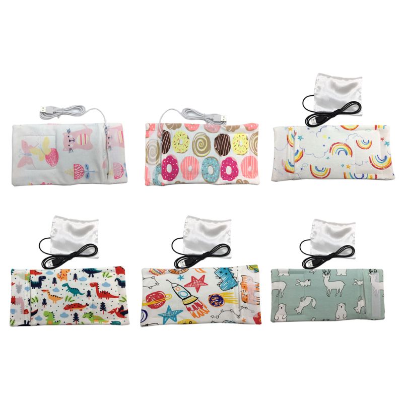 10 väriä matka rattaiden laukku usb maidon vedenlämmitin eristetty laukku vauvan imetyspullon lämmitin 28.0cm*13cm