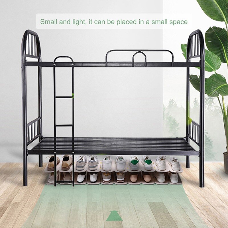 DIY Assembly 6 Layers Stackable Shoe Organizer Shoe Shelf Shoe Rack Stand Space Saving Shoe Hanger Shoe Box Cabinet Storage Rack