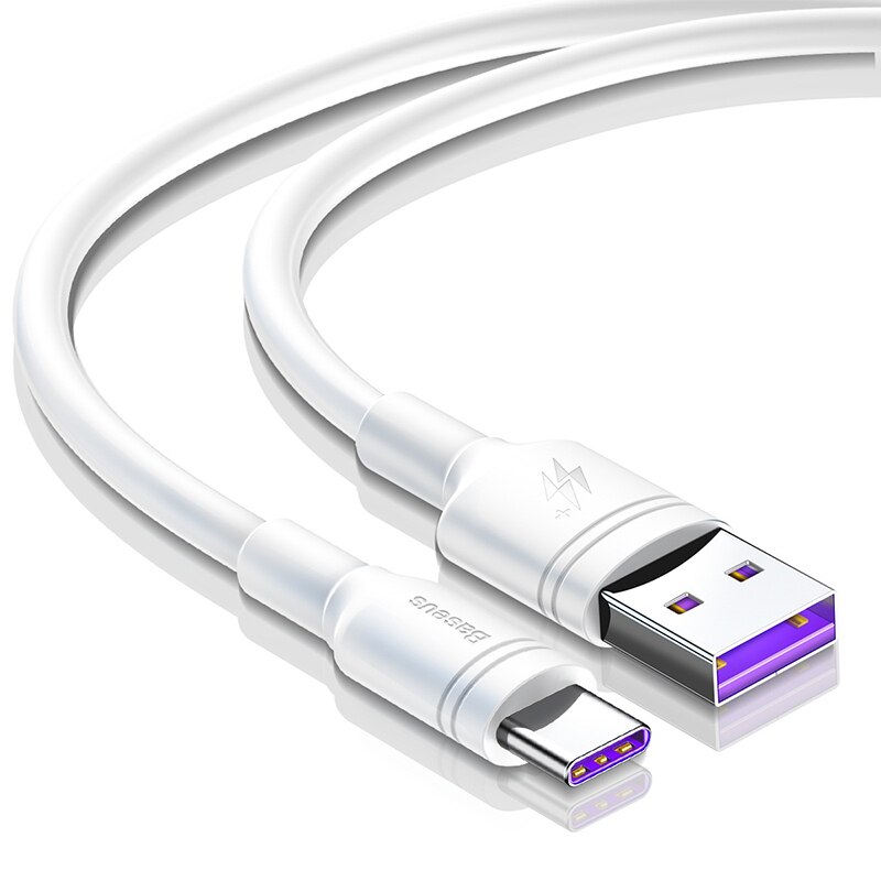 Baseus 5A USB Typ C Kabel Für Huawei Kamerad 20 P20 P30 Profi Lite USB C Typ-c Kabel 2A Für Samsung S10 S9 Oneplus 6t USB-C Ladegerät: 200CM