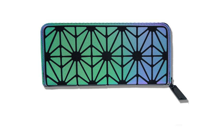 Maelove Vrouwen Lange Portemonnee Geometrische Lichtgevende portemonnee Vrouwelijke Min Clutch Bags Wallet Purse Kaarthouder bag