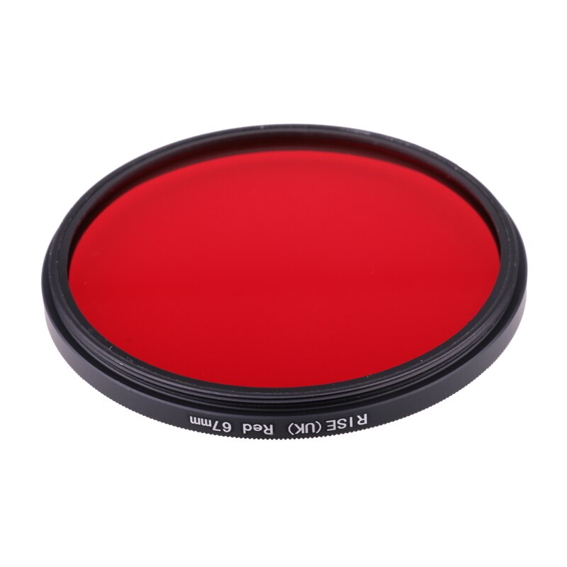 Rise (Uk) 49/52/55/58/62/67/72/77 Mm Ultra Slanke Frame Volledige rode Kleur Filter Met Doos Voor Dslr Slr Camera Lens