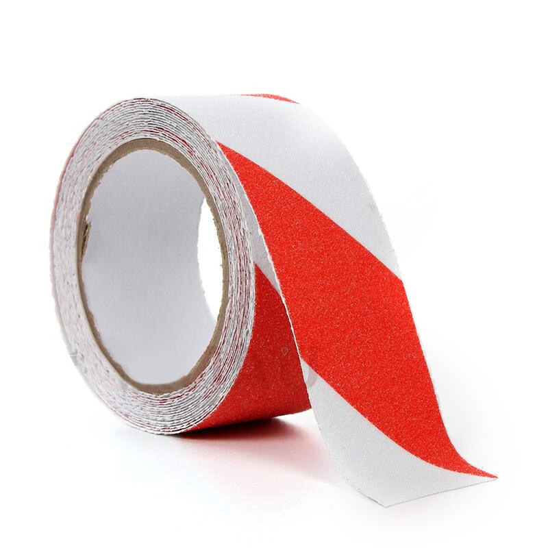 Outdoor Anti-Slip Tape Stickers High Friction Non Slip Tape Abrasive Adhesive For Stairs Safety Tread Step Bath Kitchen Gadgets: red white