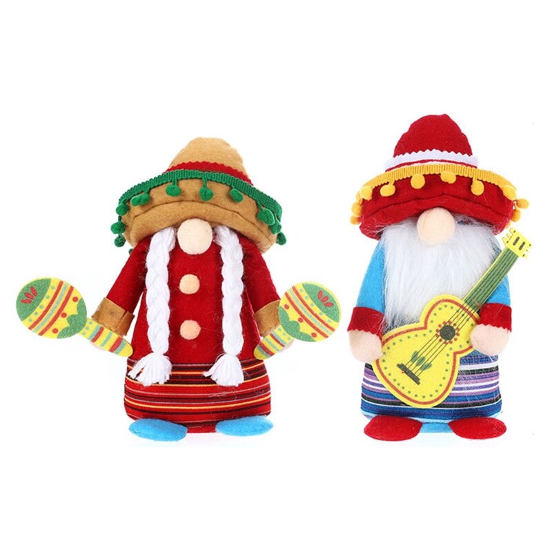 XXFA-muñeco de decoración para de carnaval, juguete de Gnomo hecho a mano, instrumento Musical ENANO