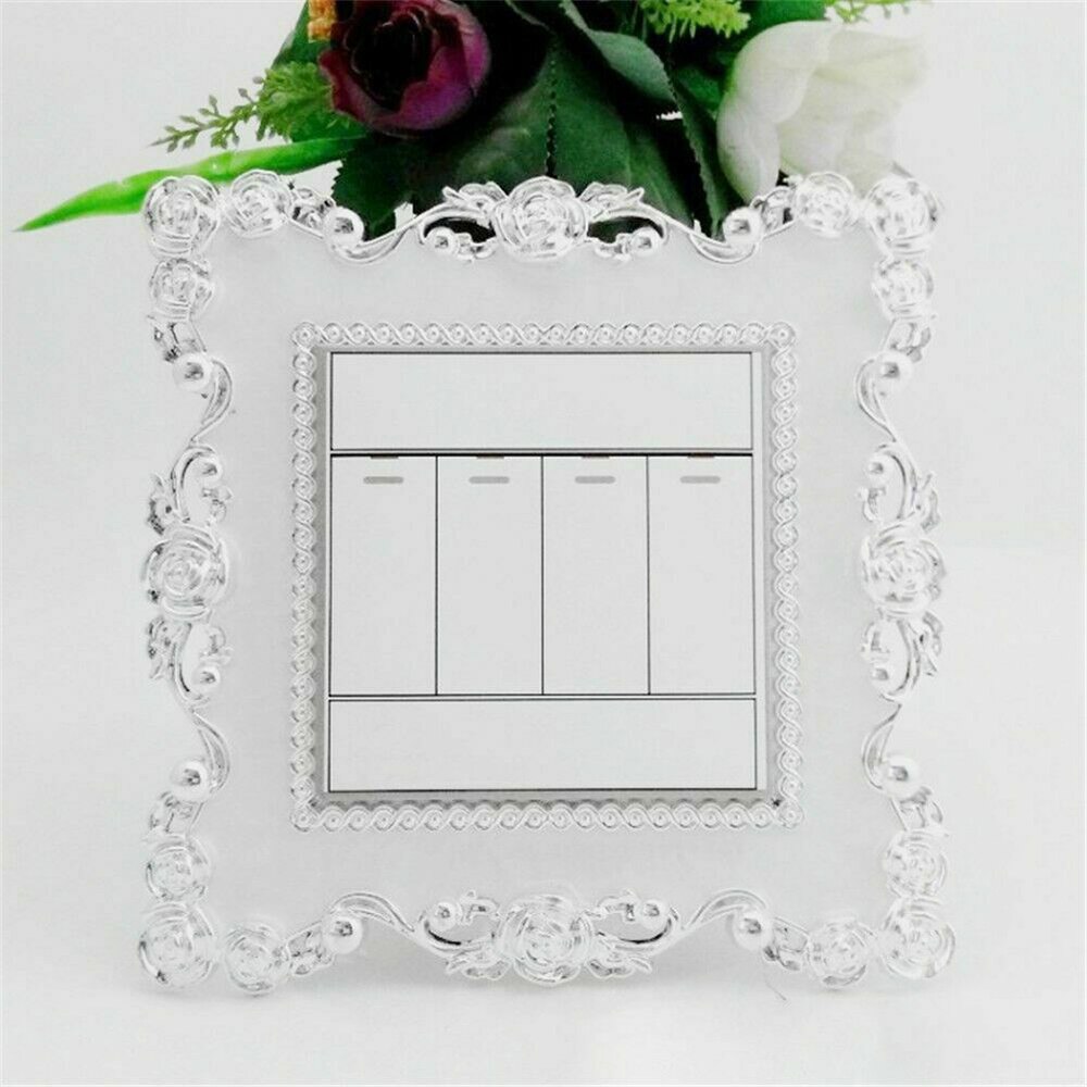 Double/Single Plastic Light Switch Stickers Surround Socket Finger Plate Panel Decor Living Room Decorative Cover Wall Sticker