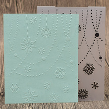 Snöflinga stämplar blommor plast prägling mapp mall för scrapbooking fotoalbum papper kort bakgrund dekoration