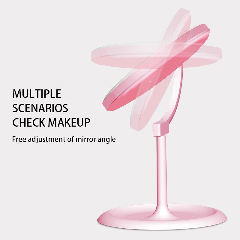 Makeup Mirror Smart Sensor Beauty Light Source Desktop LED Touch Screen Dimming Makeup Mirror Desktop Female Beauty Mirror