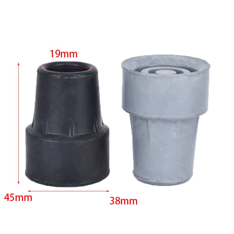 5 uds. De extremos de goma para bastón, punta de bastón, almohadilla para muletas de goma, virola de Metal pesado, parte inferior de 19mm, accesorios para bastón