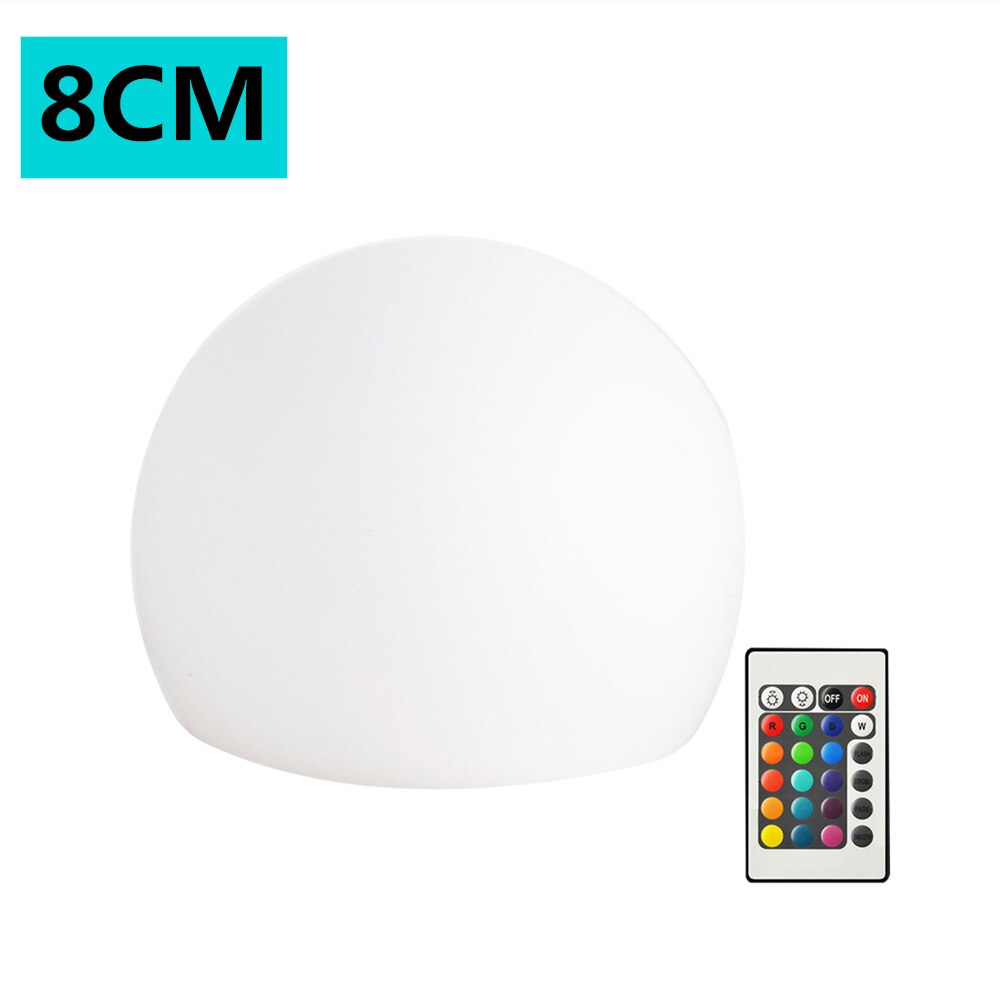 Boruit Rgb Led Waterdichte Tuin Bal Licht Outdoor Gazon Lampen Christmas Party Landschap Zwembad Drijvende Verlichting: 8cm-Battery