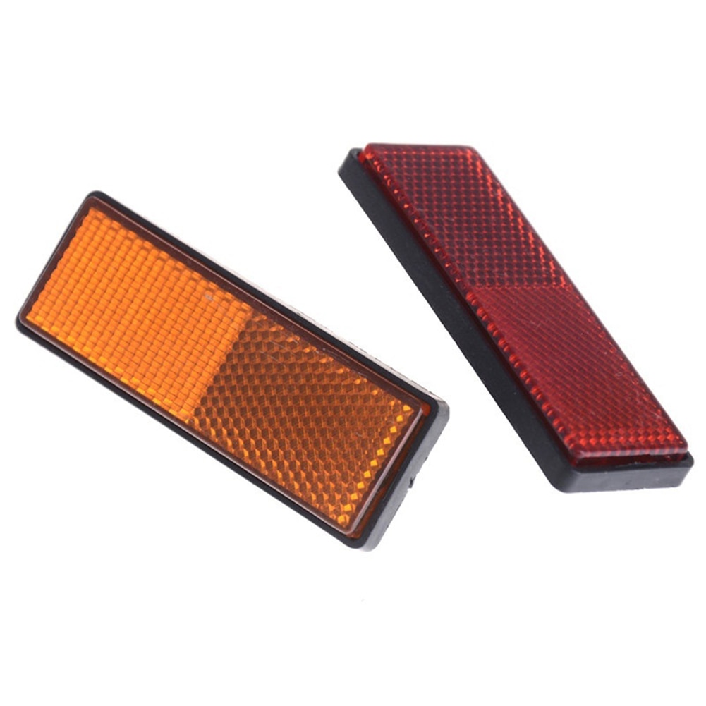 Cinta de advertencia redonda rectangular, calcomanías reflectantes de seguridad para coche, motocicleta, bicicleta, caravana, camión, tornillo de seguridad, 2 uds.