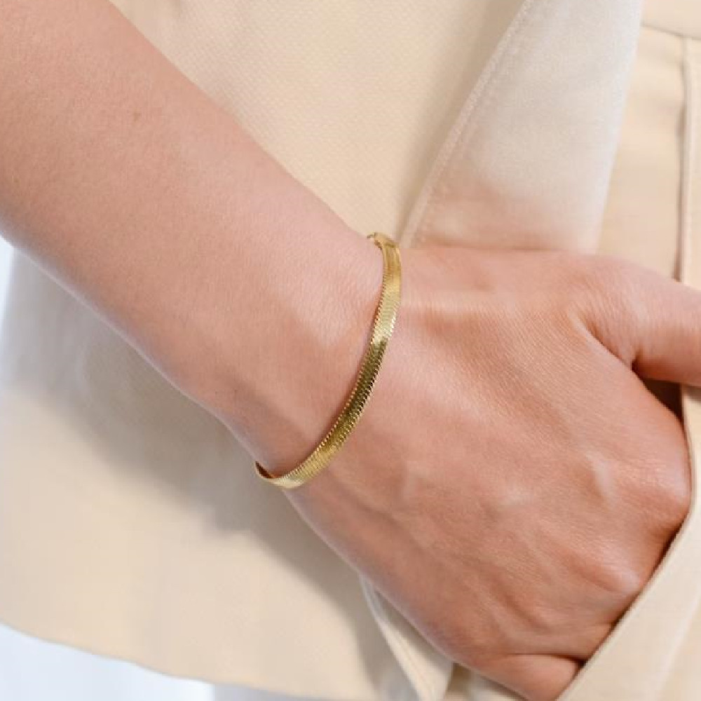 LIKGREAT Mode Roestvrij Staal Slang Ketting Armband voor Vrouwen 2-5mm Breedte Waterdichte Filmy Goud Kleur Verjaardag Sieraden