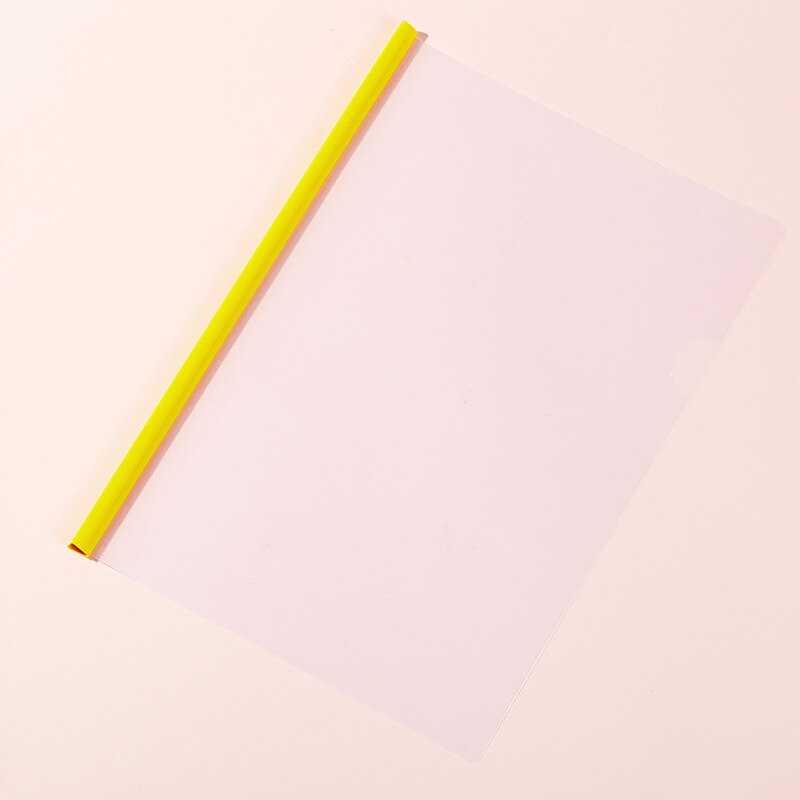 5Pcs/Set A4 Transparent File Folder Clip Data Folder Book Folder Test Paper Document Organizer Fastener School Office Supplies: 2