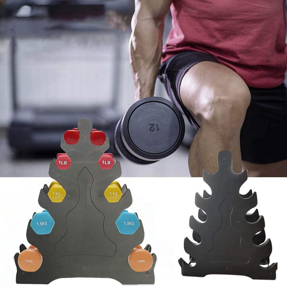 5 Tier Fitness Dumbbell Rack Stand Multi Layer Hand-Held Dumbbell Small Holder Storage Rack Home Office Gym Dumbell Weight Rack