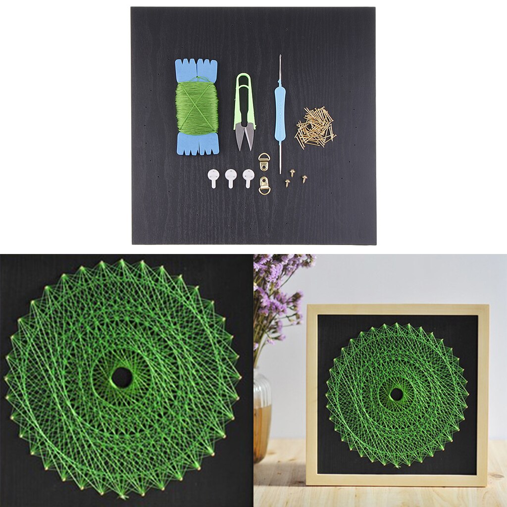 String Art Kit with Tools for Kids Beginner Crafting Bird Nest: Green