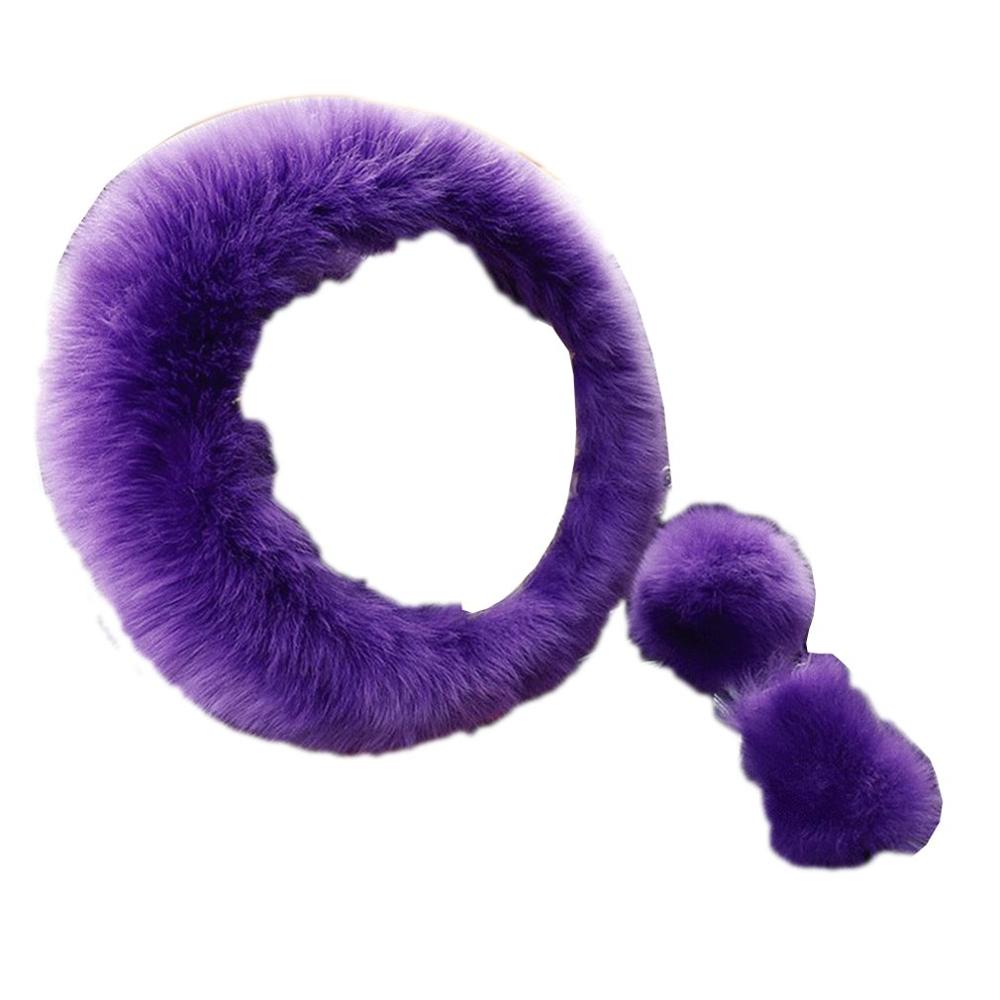 Solide doux longue laine floue volant couverture laine frein à main voiture accessoire mouton fourrure peluche protecteur couverture Kit: 11